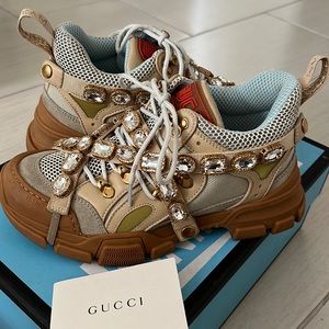Gucci Women’s Flashtrek sneakers w/ removable crystals